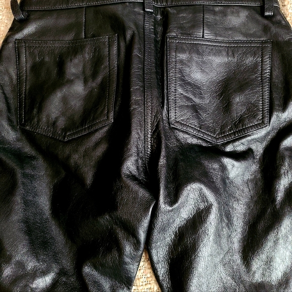 BLACJ Genuine Leather pants like New condition. - Picture 8 of 9